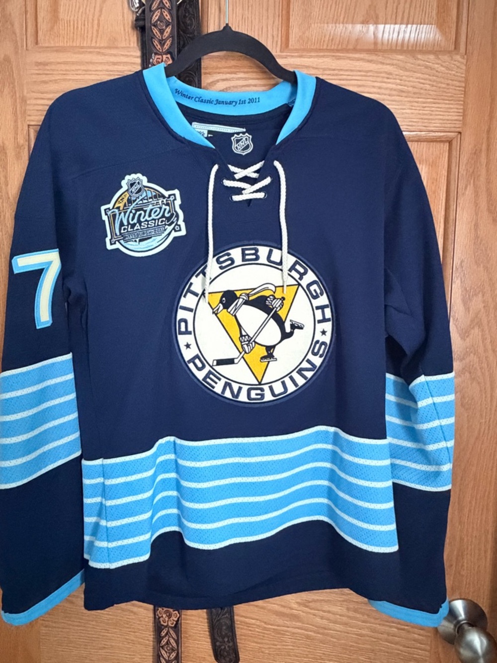 Reebok Navy and Light Blue Women's NHL Jersey